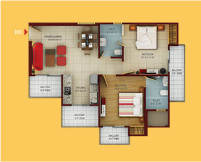 2 BHK Apartments in Greater Noida west - 980 sq. ft.(Type A)