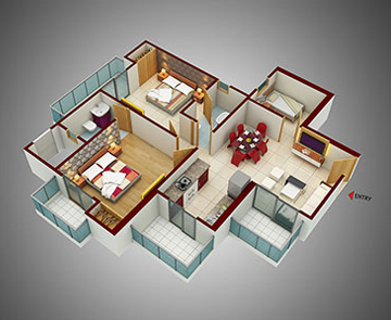 2 BHK Apartments in Noida 150 - 1165 Sq. Ft.